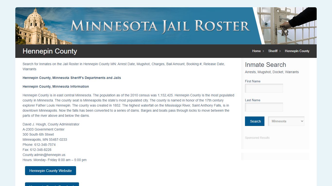 Hennepin County | Jail Roster Search